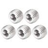 uxcell Hex Countersunk Plug Stainless Steel Pipe Fitting NPT Male Thread Socket Pipe Adapter Connector 1/4NPT, 5pcs