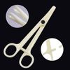 Disposable Piercing Clamps - Combofix 10Pcs Disposable Piercing Forceps Clamp Slotted Navel Forceps Round Open Piercing Plier Tattoo Piercing Tools Piercing Supplies(Type-2)