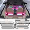 LED Interior Car Lights, App Controlled Car Interior Lights with USB Port, Multicolor Car LED Lights Interior as Ambient Lights, Music Sync Interior LED Lights for Cars with Sound Active Function