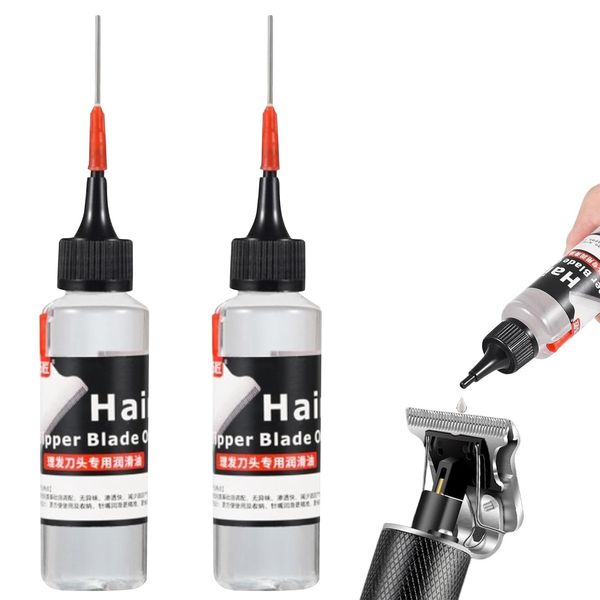 Haarschneidemaschine öl 2 PCS Scherkopföl Scherkopf öl für Haarschneidemaschinen Haarschneideröl Haarschneidemaschinen-öl-Schmieröle Reibungsreduzierendes Trimmöl (60 ml)