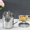 1.2 L Oil Strainer Pot Grease Can with Filter, Stainless Steel Bacon Oil Storage Can Container Oil Storage Pot with Mesh Strainer - Cooking Oil Can for Kitchen Fat Storage (Silver)