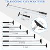 Flanker-L Oversized Portable Extendable Back Scratcher, Upgraded Metal Stainless Steel Telescoping Back Scratcher Tool with Canvas Carrying Bag