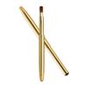 ROWNYEON Lip Brush, Flat Brush, Sliding Type, Makeup Brush, Makeup Brush, Makeup Brush, Premium Fiber Hair, Stretchy, Portable, Convenient, Easy to Use, Soft, Skin Friendly, For Beginners, Gift (Gold)