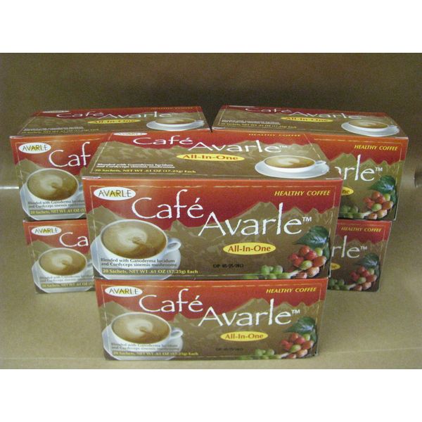 Ganoderma Coffee w/ Cordyceps - Cafe Avarle All-in-One 6 boxes (120 sachets)