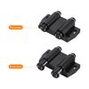 Sourcingmap Double Magnetic Touch Catch Latch Plastic PE Black for Cabinet Door Shutter 4pcs Black