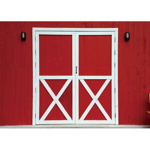 Red Barn Door Backdrop Western Rustic Farm Wooden Door Wall Photography Background BBQ Party Newborn Baby Shower Cowboy Girl Birthday Decorations 7x5FT