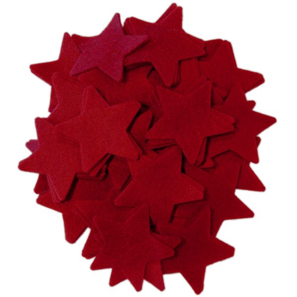 Playfully Ever After 2 Inch 60pc Felt Stars (Cardinal)