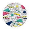 Cool Retro 80s 90s Geometric Pattern Colorful Shapes PopSockets Swappable PopGrip