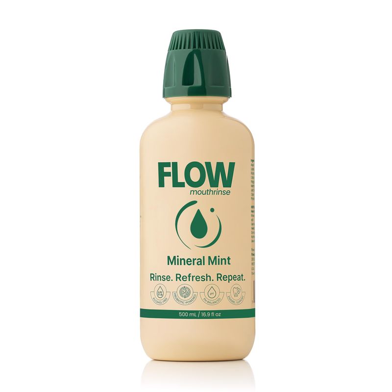 Flow Mouthrinse, Alcohol-Free Probiotic Mouthwash (Mineral Mint ...