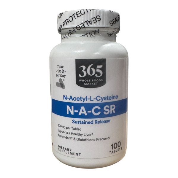 365 by Whole Foods Market N-Acetyl L-Cysteine 600 MG 100 Tablets 12/2025