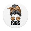 Limited Edition Leopard Messy Bun Awesome Since 1985 PopSockets Swappable PopGrip