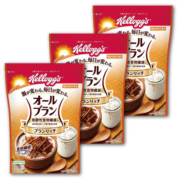 Kellogg All Bran Rich 8.2 oz (235 g) x 3 Piece Set