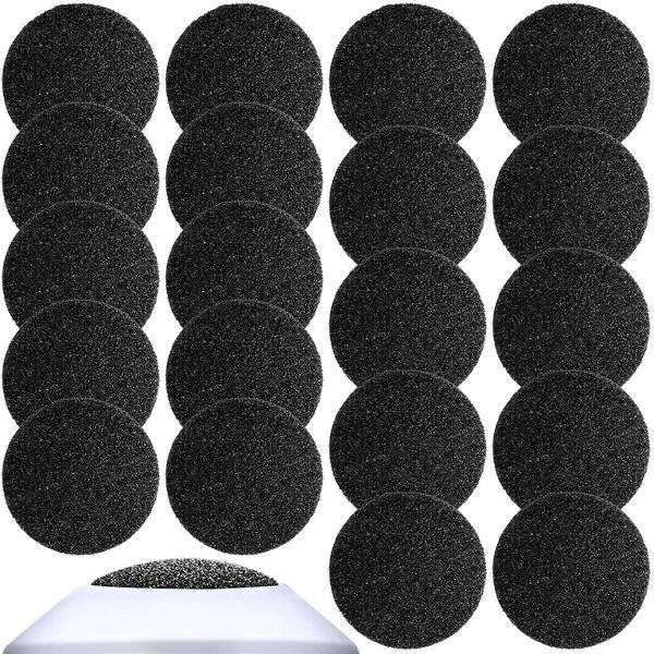 20 Pieces Regular Coarse Replacement Pads for Portable Electric Foot Grinder Foot File Refills Vacuum Adsorption Electric Callus Remover Hard Skin Grind Head for Cracked Heels Dead Skin (Black)