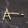 Spinningdaisy Initial Charm with Crystal Accent Hair Pin A Gold