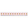 Pretty Pizza Eyelashes Pattern 12 Inch Standard and Metric Plastic Ruler