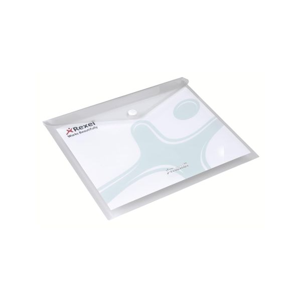 Rexel Ice Popper Wallets A5 Clear (Pack Size 5)