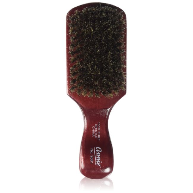 ANNIE Club Soft Brush (Model:2081), Natural wood, boar bristles, wooden brush, won't pull on your hair, detangler, pulls out the knots