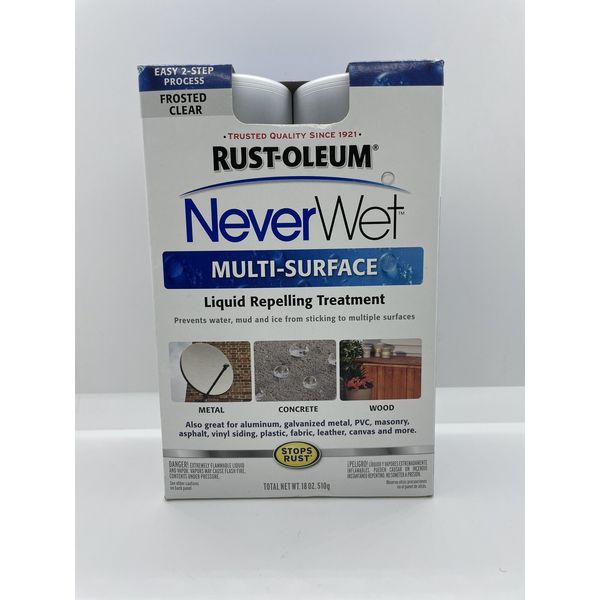 Never Wet Rust-Oleum Multi-Surface Liquid Repelling Treatment Kit Frosted Clear
