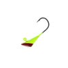 Temorah Shad Darts Jig Heads (1/16 OZ 50PCS, Red/Chartreuse)