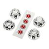 TRAXXAS Centre caps, wheel (chrome) (4), decal sheet (TRX8176)