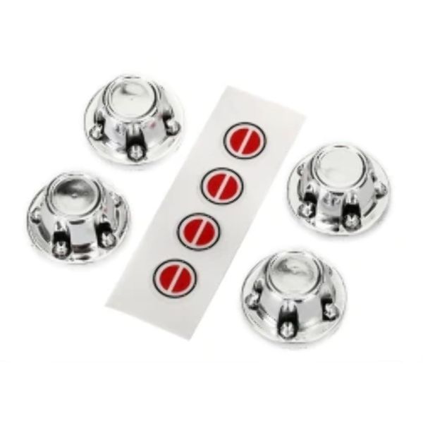 TRAXXAS Centre caps, wheel (chrome) (4), decal sheet (TRX8176)