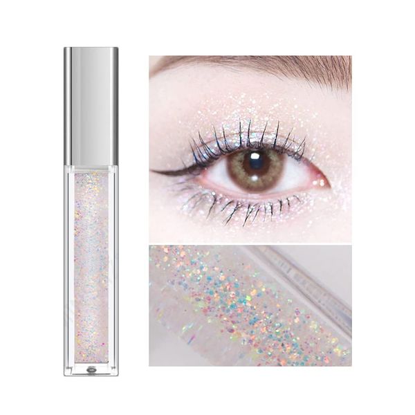 MINSHZEE Liquid Eyeshadow Glitter Eye Shadow Teardrop Bag Eye Makeup - Paint Fast Drying Hard to Fall Long Lasting Liquid Glitter Eye Shadow Solid Color - Tear Bag Makeup 10 Colors #6 Mermaid Tears