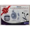 AUDIO ESSENTIALS 3pk Bluetooth Speaker, Headphones & Earbuds Includes 3 MicroUSB