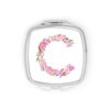 Personalised Initial C Any Letter Pink Roses Floral Compact Pocket Mirror Initials Custom Monogram