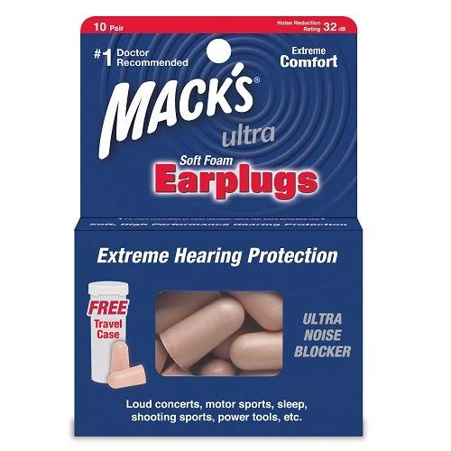 Macks Ultra Soft Foam Earplugs, 10 Count (Pack of 6)