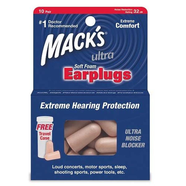 Macks Ultra Soft Foam Earplugs, 10 Count (Pack of 6)