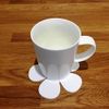 Super Cool Creations Coasters - Daisy Shaped - White - 6 Set