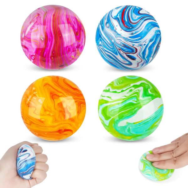 Ainiv Anti Stress Ball Fidget Fun Toy, 4PCS Antistressball, Massagebälle Handtrainer, Angst abbauen und Beruhigung - Sensorische ADHD Spielzeug Geschenk, Spielzeug für Kinder und Erwachsene