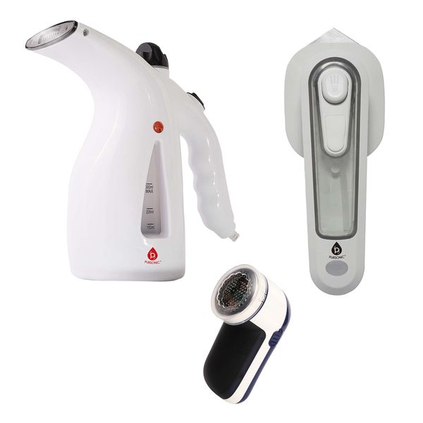 Travel-Ready Fabric Care Trio – Steamer, Mini Iron, & Lint Remover