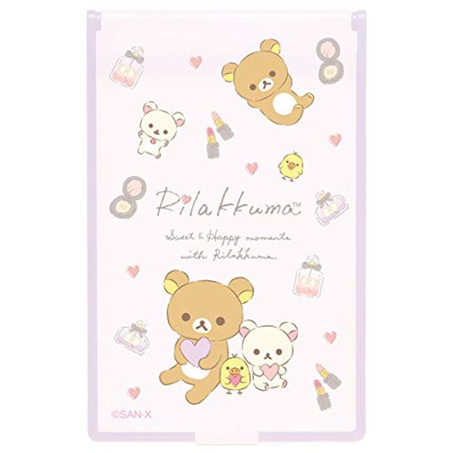 Rilakkuma Mini Mirror [Heart & Makeup] San-X FE24101