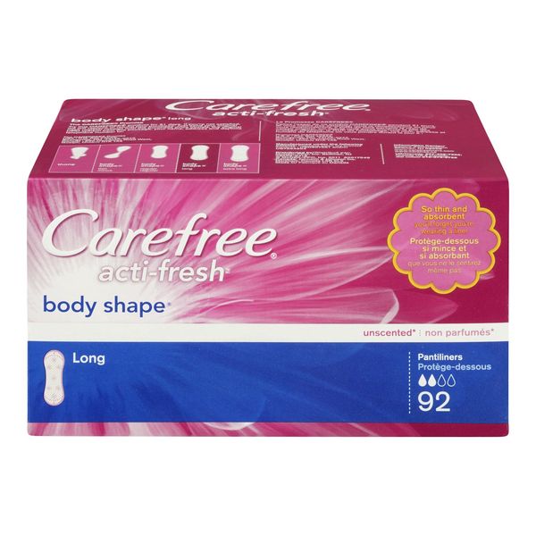 Carefree Body Shape Long Unscented, 92 Count