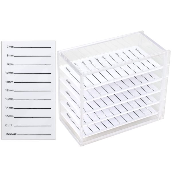 5 Schichten Wimpern Aufbewahrungsbox, Große Kapazität Acryl Falsche Wimpern Organizer, Makeup Organizer Klare Wimpern Aufbewahrungsbox Display Container, Lash Fall Veredelung (Transparent)