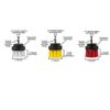 Round Nylon Brush with Shaft for Drill - Small Diameter Drill Brush Scrubber Kit