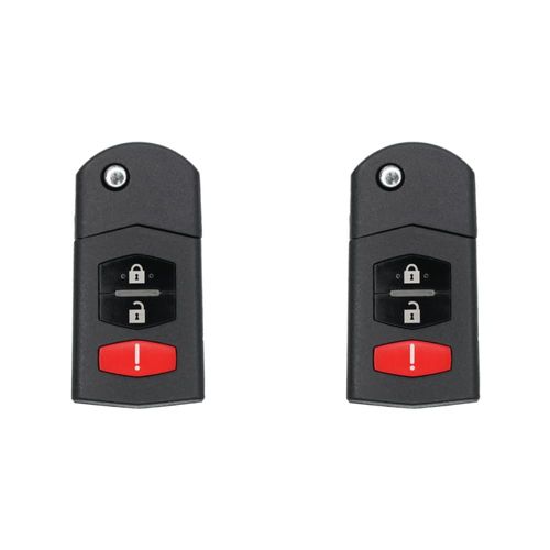 Replacement Flip Key Fob for Mazda CX-9 2008 FCC Part Number BCR2-67-5RY BCR2675RY or CC43-67-5RYC CC43675RYC Pack of 2
