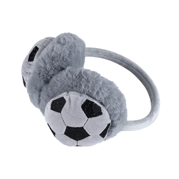 Kids Cute Football Earmuffs Ear Warmers for Boys Girl Warm Soccer Earmuffs Head Band Winter Furry Plush Ear Covers for Sports Outdoor Running Walking in Cold and Freezing Weather