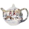 Richard Macneil Magic of Christmas Snowmen Tea Bag Tidy, White Ceramic Rectangular Coaster