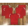 Cotton Double Drawstring Muslin Bags 4"x6"(RED COLOR)-50 count pack