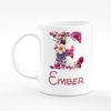 Ember Flower Letter Design Mug Gift 11oz Ceramic Coffee Tea Cup Alphabet