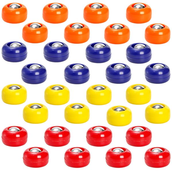 TOPZEA 32 Pieces Mini Shuffleboard Replacement Pucks, Shuffle Board Rollers Set Desktop Free Sliding Beads Tabletop Curling Game Accessories Equipment for Indoor Home Leisure Sport