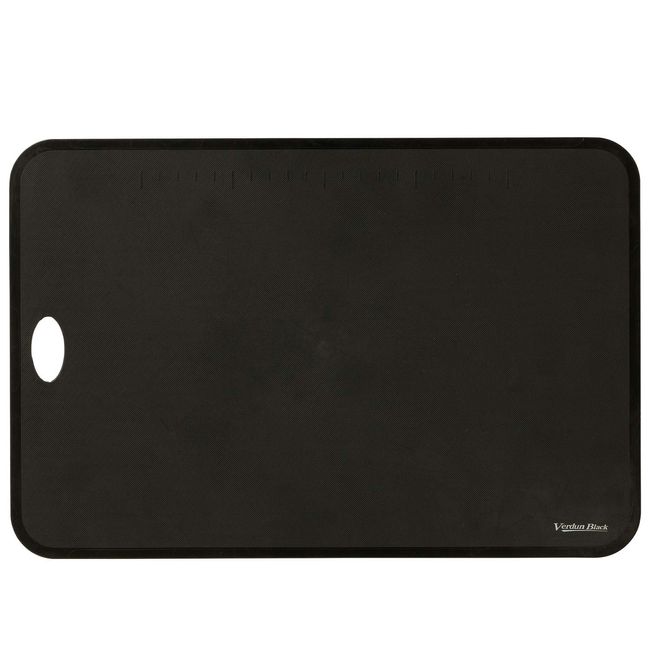 Shimomura Industry VB-614 Antibacterial Cutting Board, Made in Japan, Verdun Black, Soft Sheet Cutting Board, M, Black, Lightweight, Made in Niigata, Tsubamesanjo