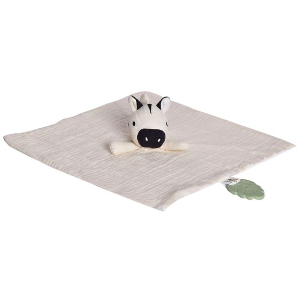 Zebra Comforter with Rubber Teether