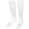 TCK Flat Knit Sanitary Liner Baseball Socks (Large, White)
