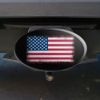 Graphics & More American Flag Distress Oval Tow Hitch Cover Trailer Plug Insert 2"