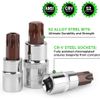 34PCS Master TORX Bit Socket Set,S2 Alloy Steel,Solid Star & Tamper Proof T6~T70
