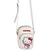 Hello Kitty sachet, small handbag with adjustable strap, mini handbag, white 18x6x12 cm