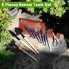 Bonsai Set 8 Pcs - Include Pruner,Fold Scissors,Mini Rake,Bud & Leaf Trimmer Set by ZELAR Made